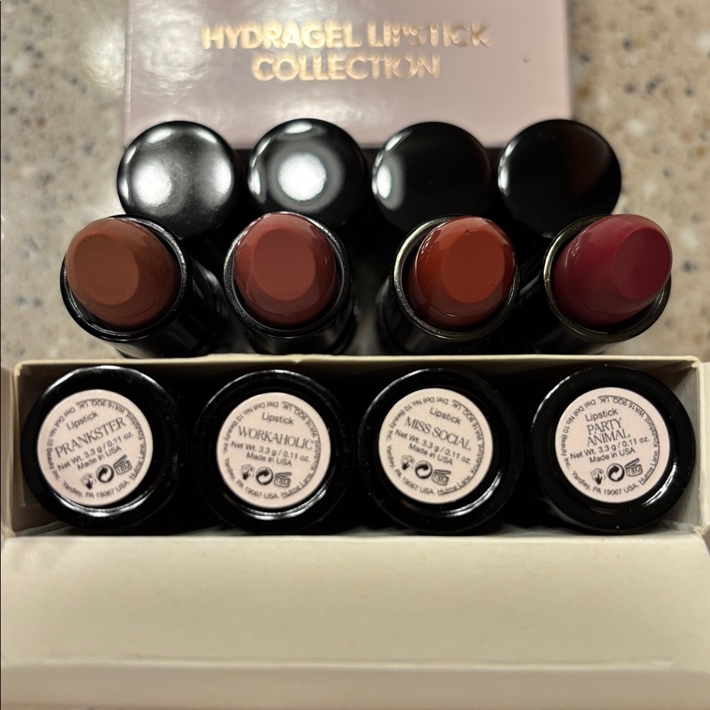 Doll 10 Hydragel Lipstick. *Miss Social*Prankster*Workaholic*Party Animal